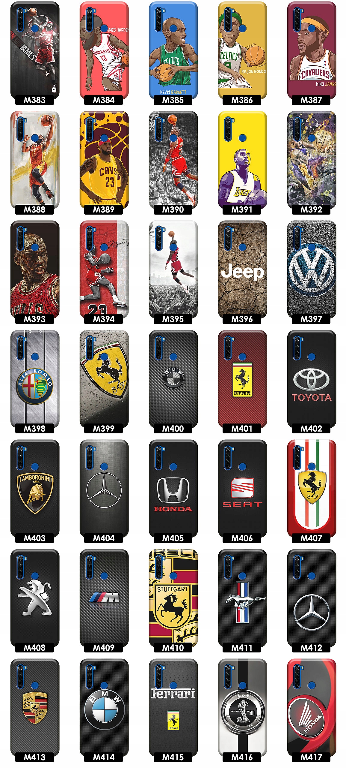 ETUI CASE OBUDOWA NA TELEFON DO XIAOMI REDMI NOTE 8T WZORY TOP100 JAKOŚĆ Dedykowana marka Xiaomi