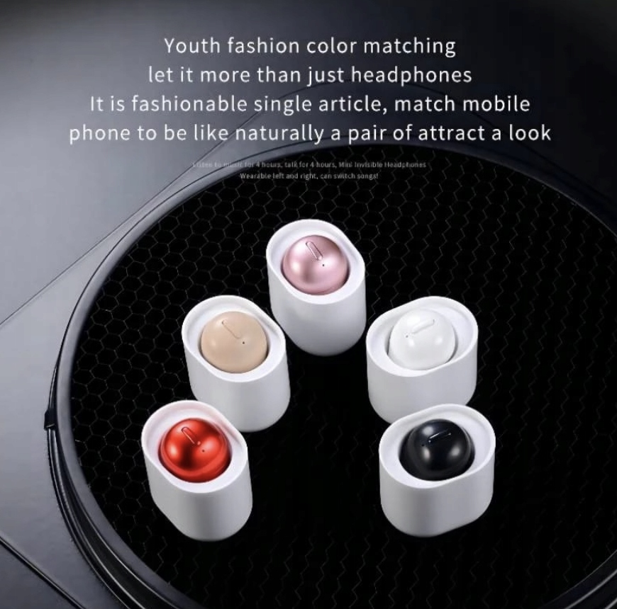 Słuchawki mini douszne EGZAMIN niewidoczne sport Model X