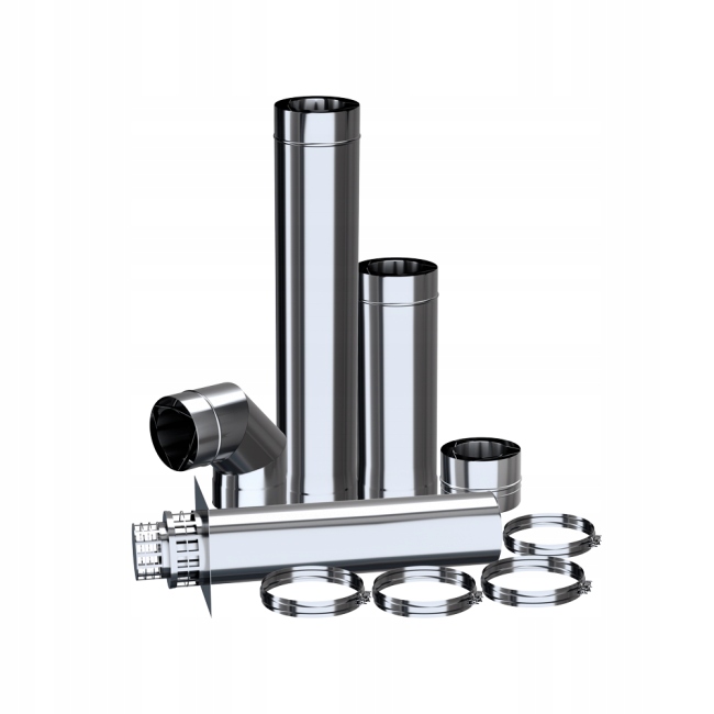 Koaxiálny Komín Na Šachtu Fi 100, Nerez