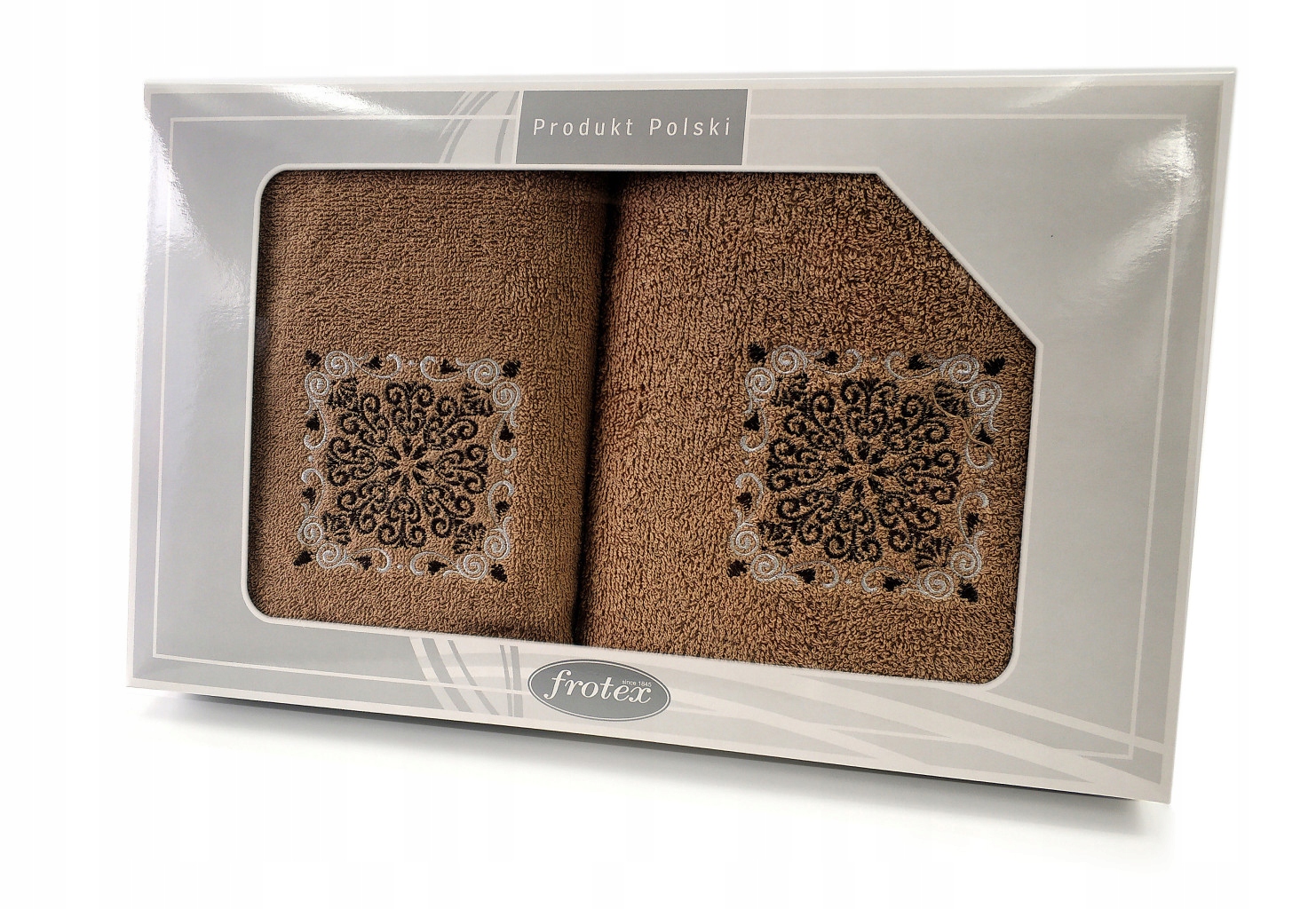 Komplet 2 ręczników Gift 50 70 pudełko Greno beżowy w4