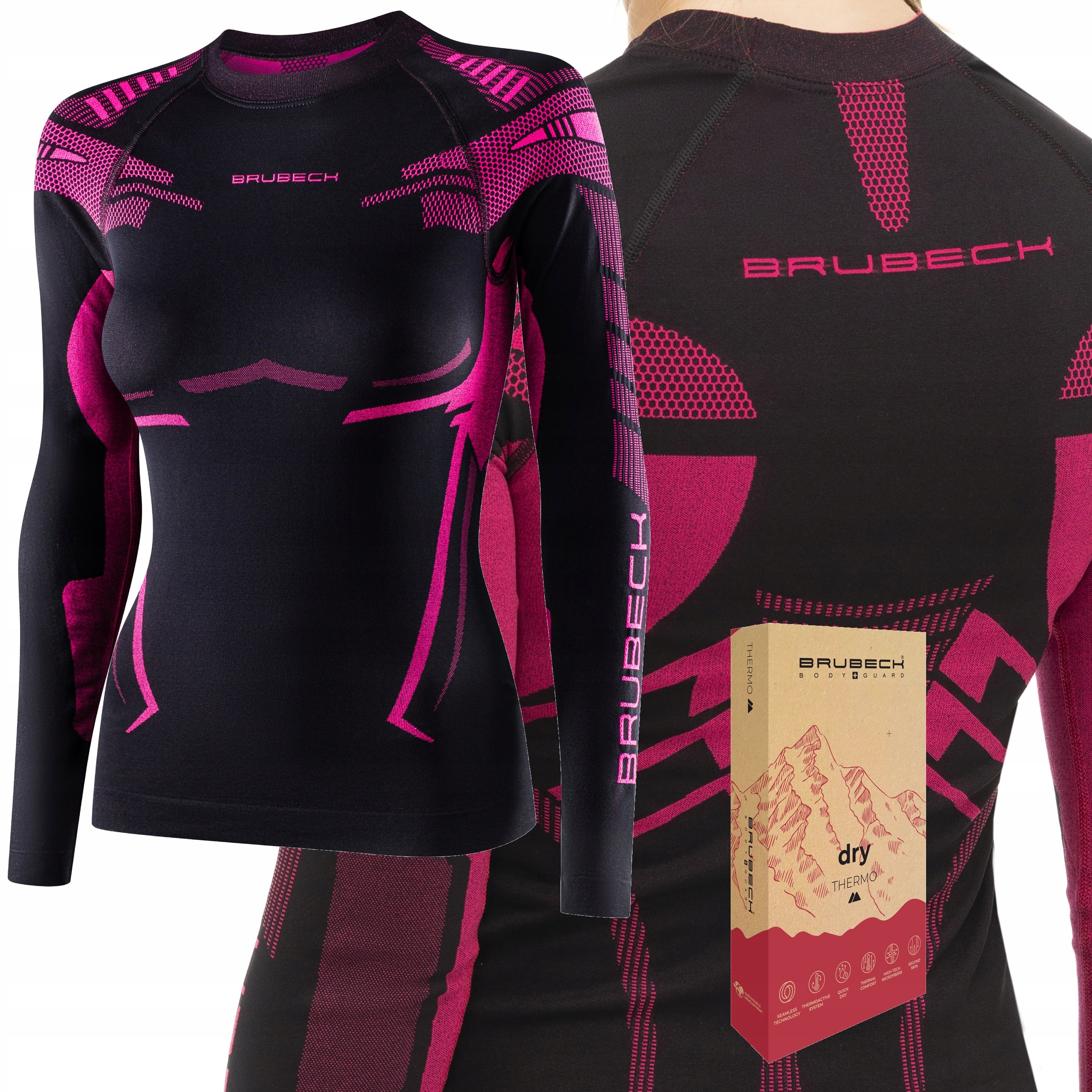 Koszulka bluza termoaktywna całoroczna Rowerowa Do Biegania Brubeck Dry -s