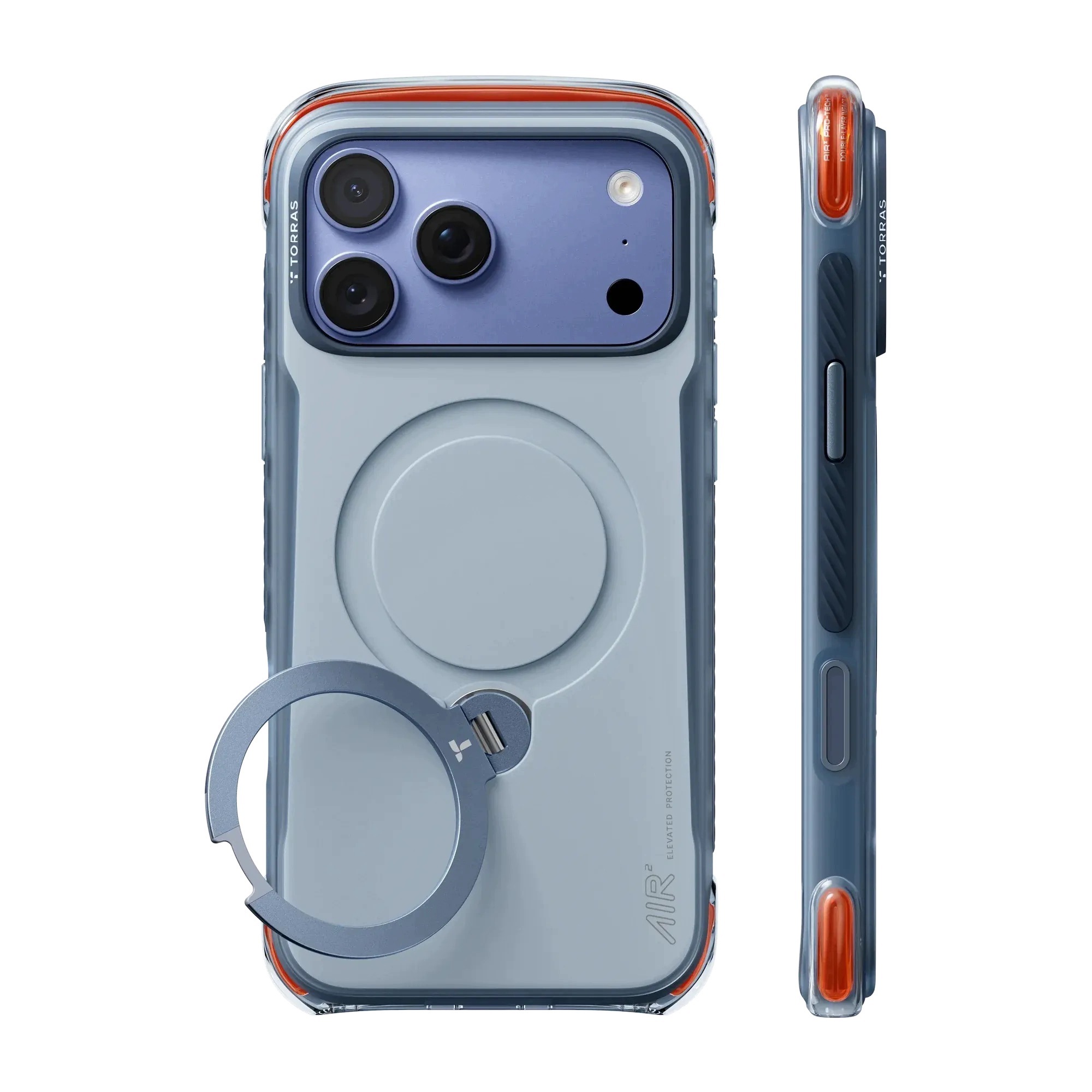 Puzdro na iPhone 18 Pro 17 Pro Torras Ostand Q3 Air Pro s MagSafe Modrá