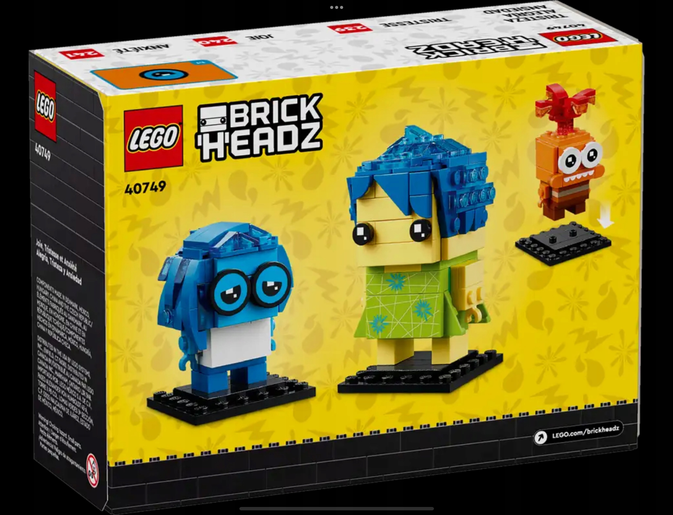 LEGO 40749 BrickHeadz - Radość, Smutek i Strach SUPER NOWOŚĆ mega prezent Wiek dziecka 10 lat +