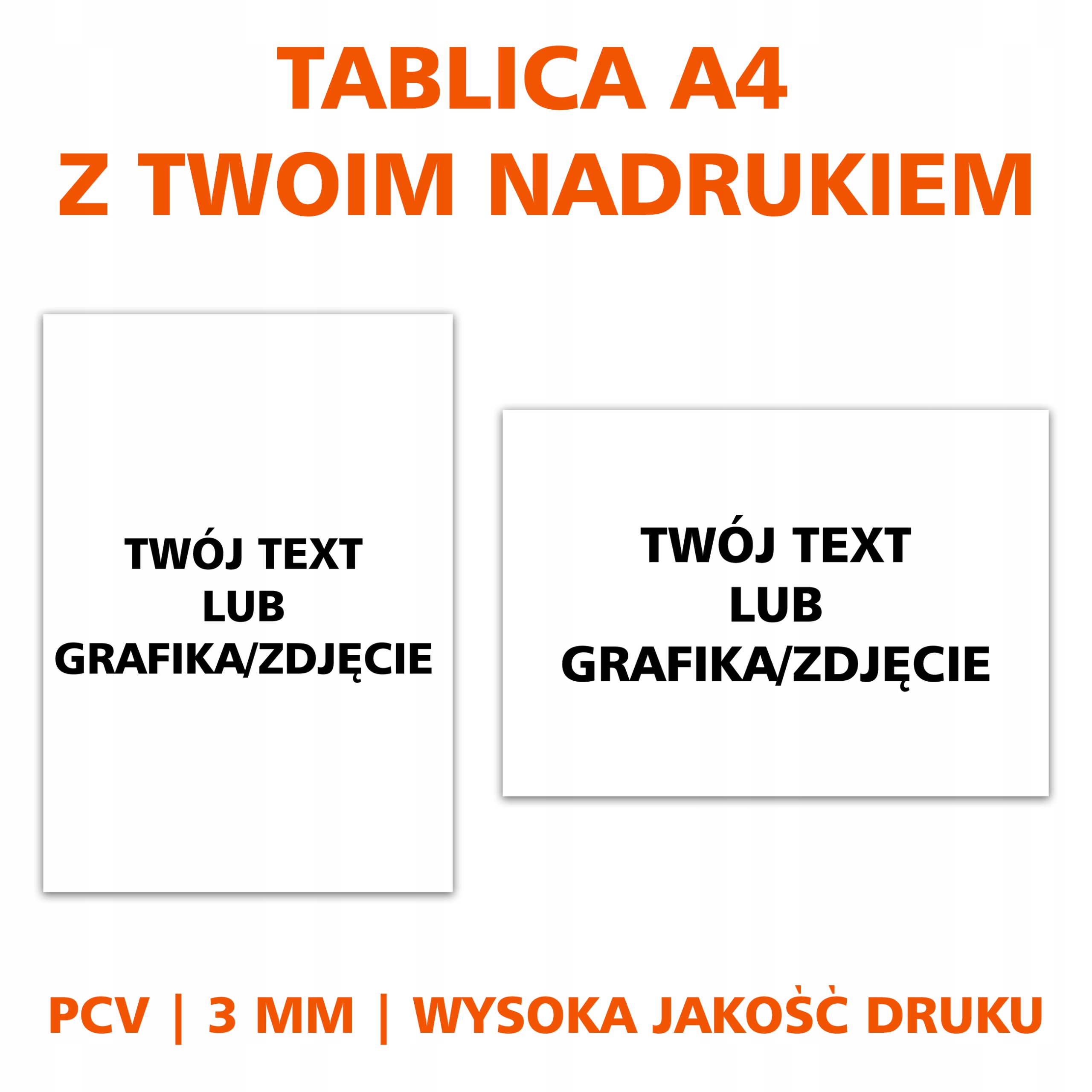 

Tablica Pcv rozmiar A4 Twój Wydruk! Jakość!