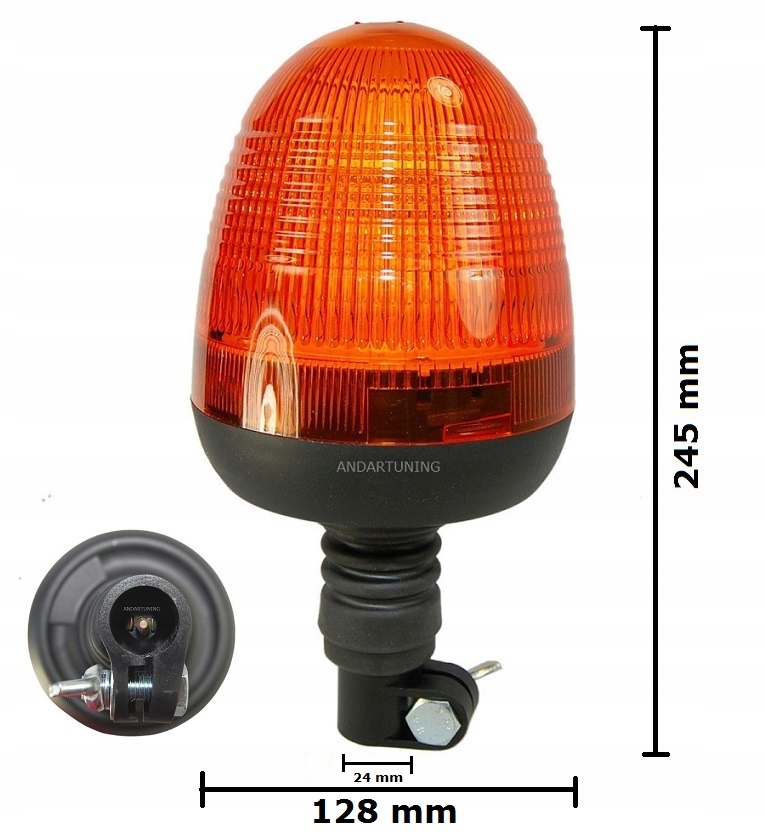 LAMPA OSTRZEGAWCZA KOGUT LED FLEX 12/24V + TRZPIEŃ Typ samochodu Niezdefiniowany Samochody ciężarowe Samochody dostawcze