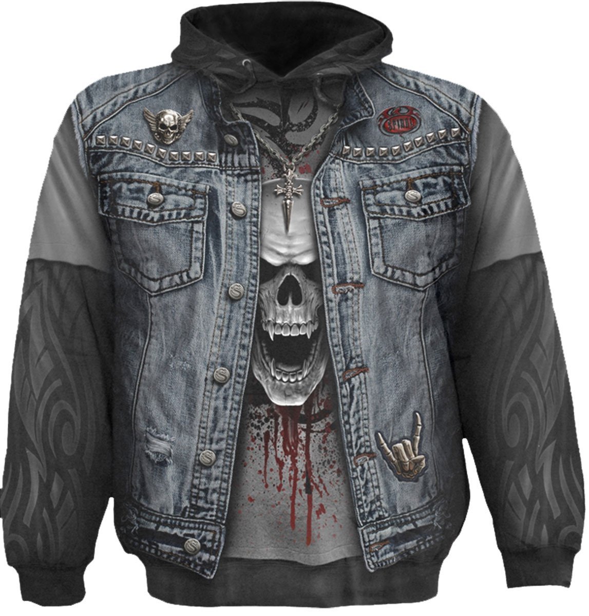 Mikina Thrash Metal Spiral S