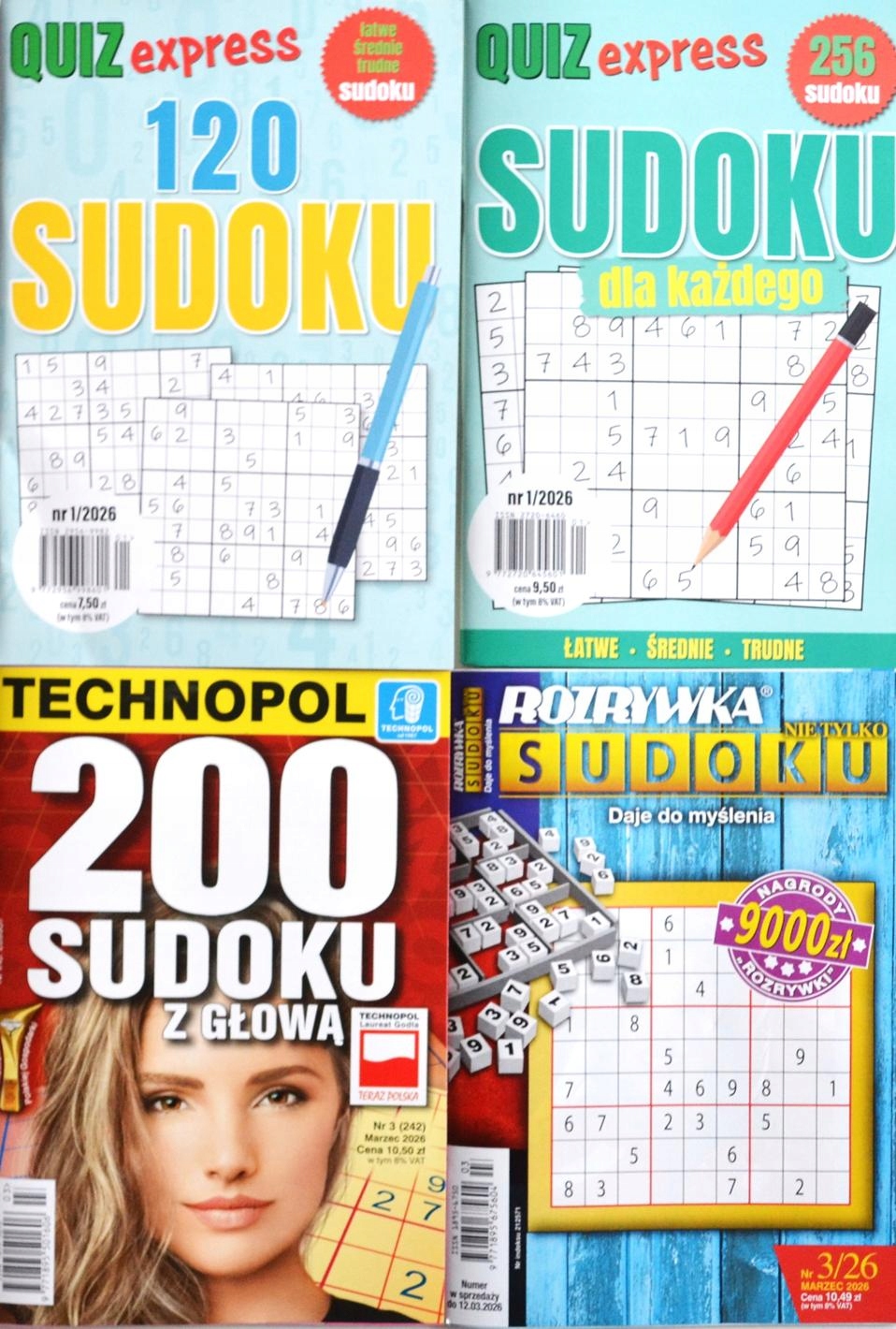 SUDOKU MIX 03/2026 Krzyżówki Technopol Quiz Express Rozrywka