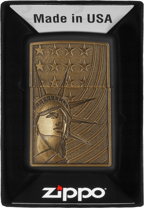 Zapalovač Zippo Liberty & Flag 60007165 Větruodolný benzínový