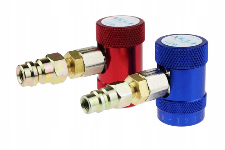 Zestaw szybkozłączek R1234yf + redukcje na R134a