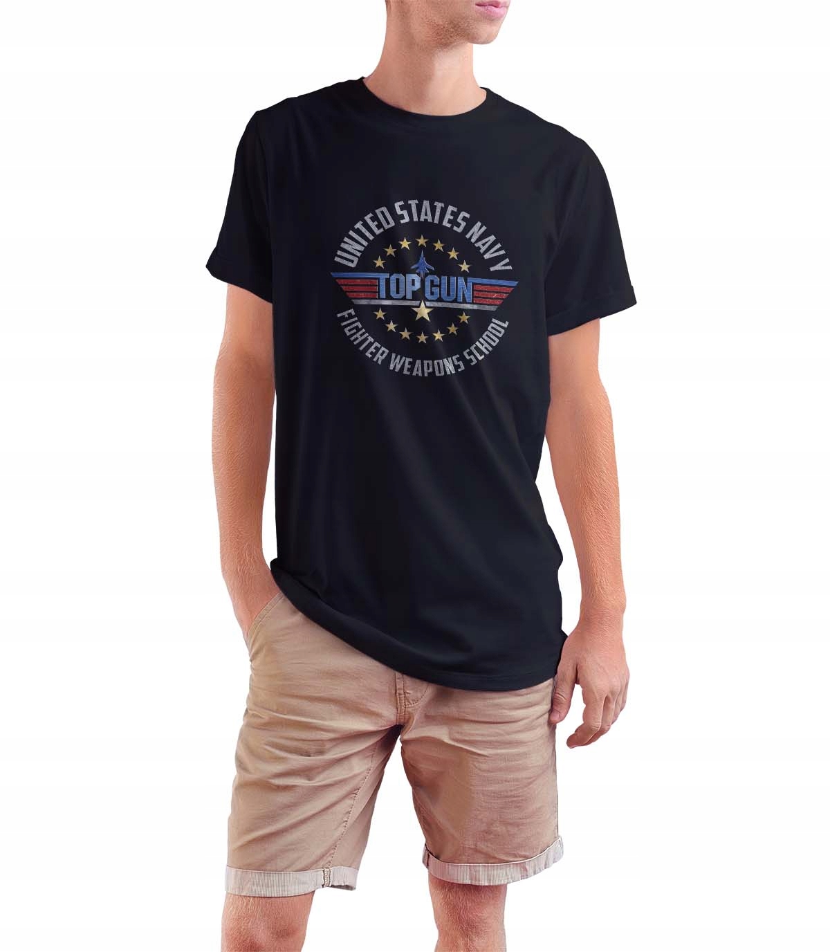 T-shirt piloci marynarki wojennej Top Gun M Rękaw krótki rękaw