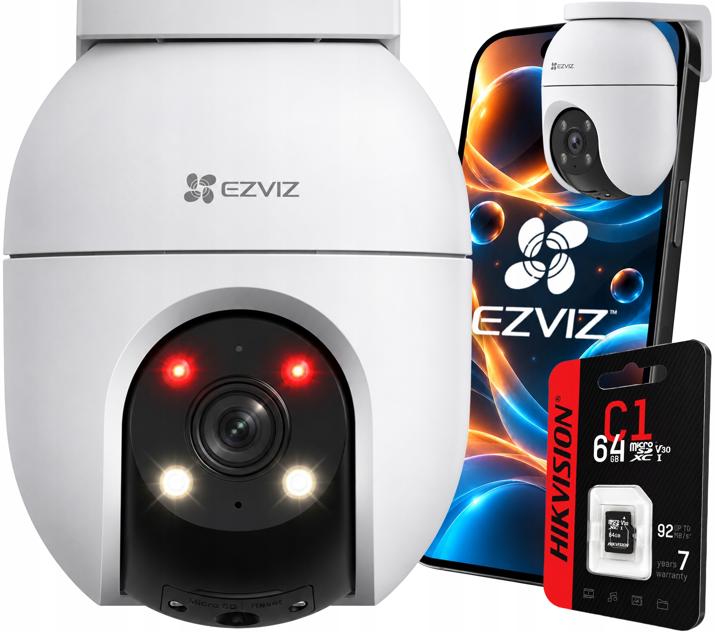 WiFi kamera Ezviz C8c 1080p Otočná Dual Light 64GB microSD karta