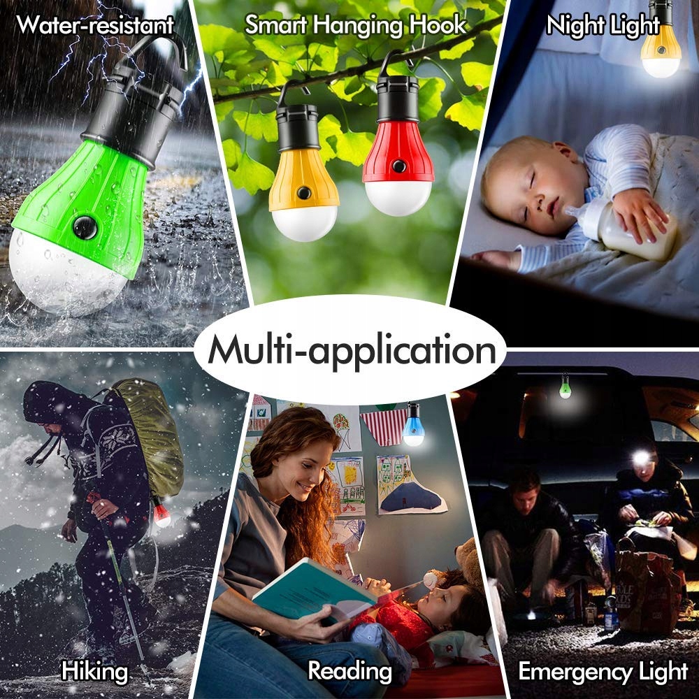 Winzwon Lampa LED Kempingowa Garaż Żarówka 3-PACK — miniatura 6