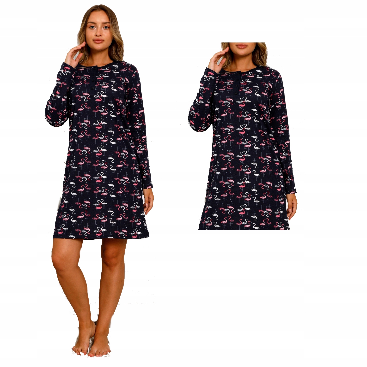 Koszula nocna długi rekaw koszulka damska L/XL Model la penna