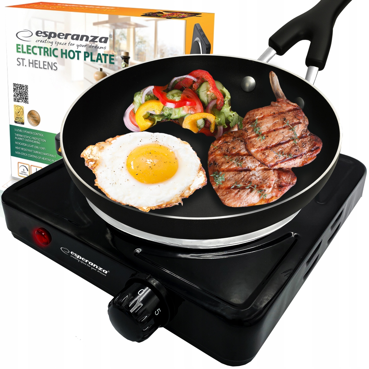 KUCHENKA ELEKTRYCZNA JEDNOPALNIKOWA PRZENOŚNA DOMOWA MOCNA