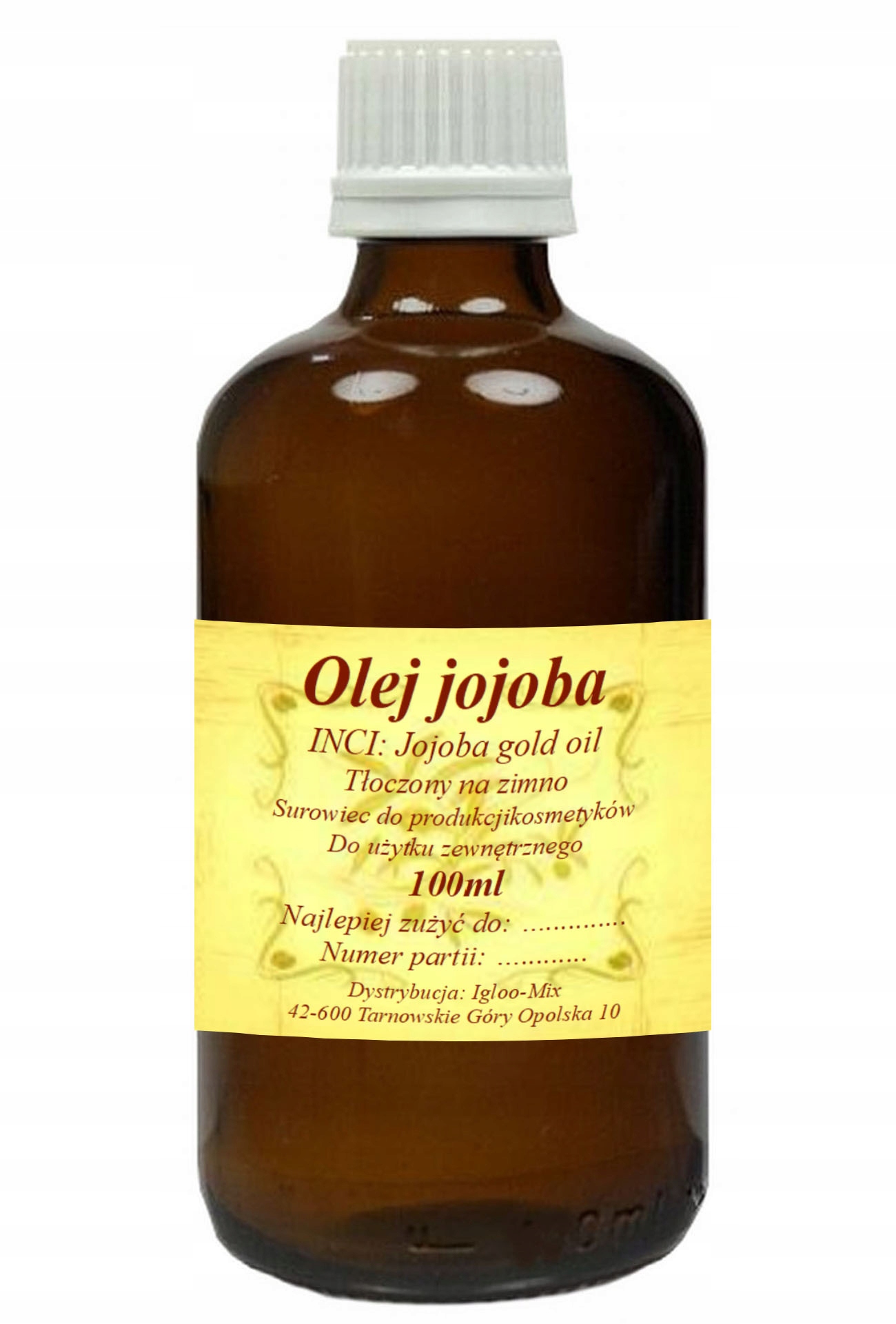 

Olej Jojoba Gold 100ml zimnotłoczony nierafinowany
