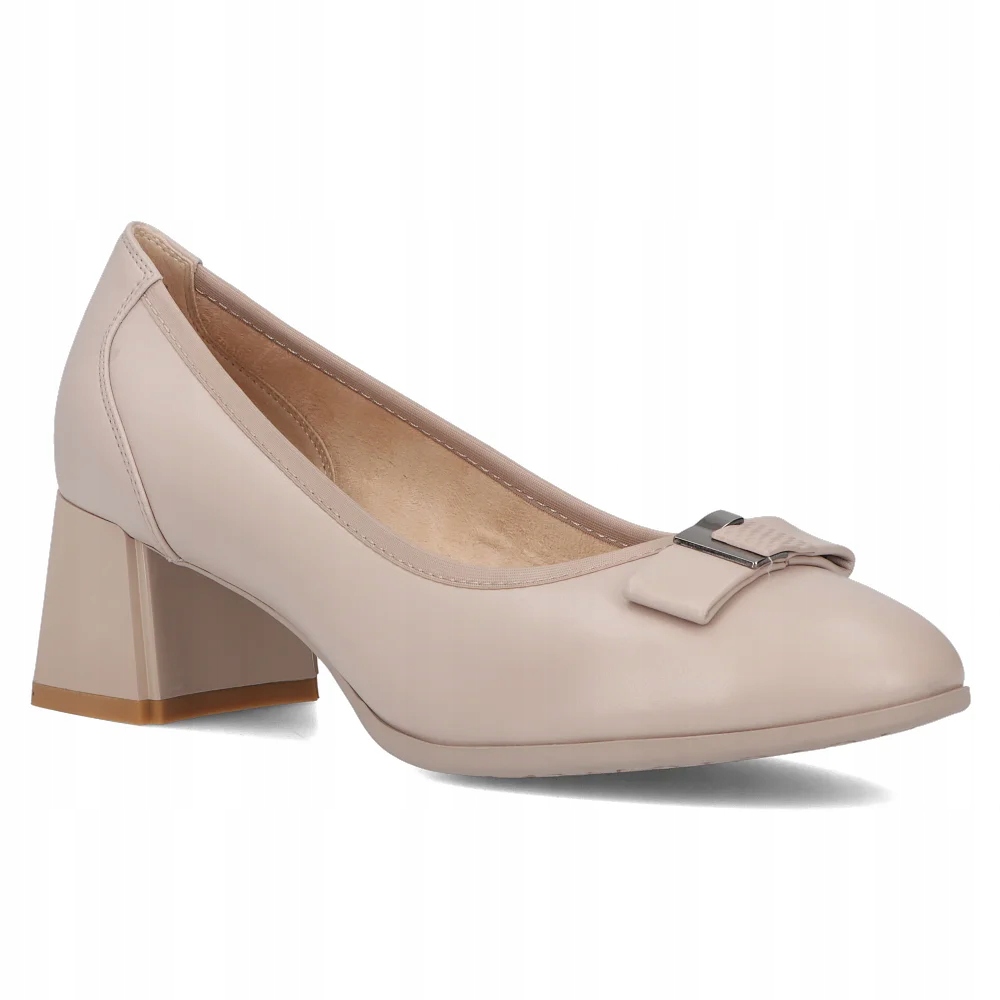 Buty damskie skórzane czółenka półbuty na obcasie Filippo r.40