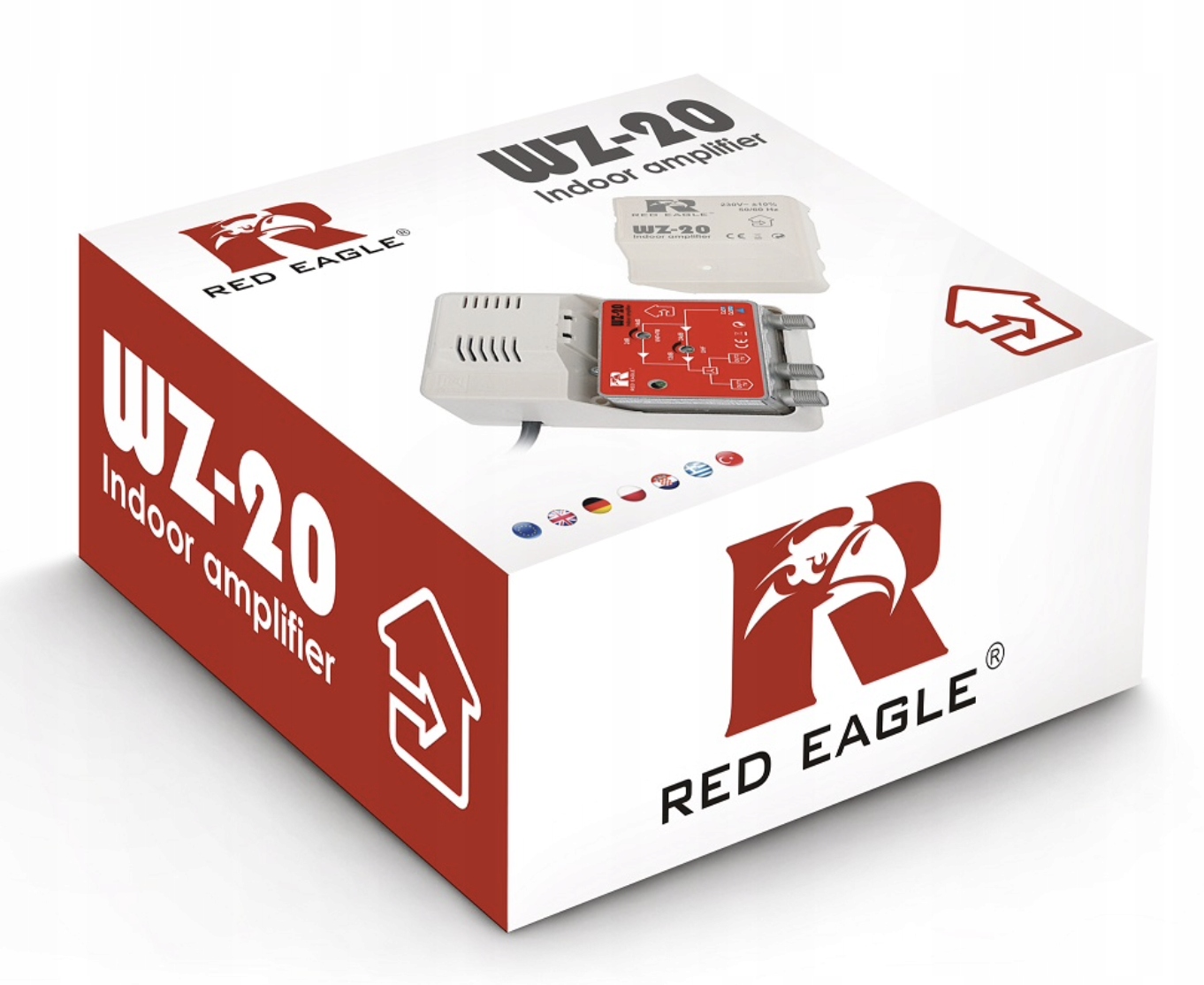 WZMACNIACZ Antenowy AKTYWNY Rozgałęźnik 2TV WZ-20 Model WZ-20