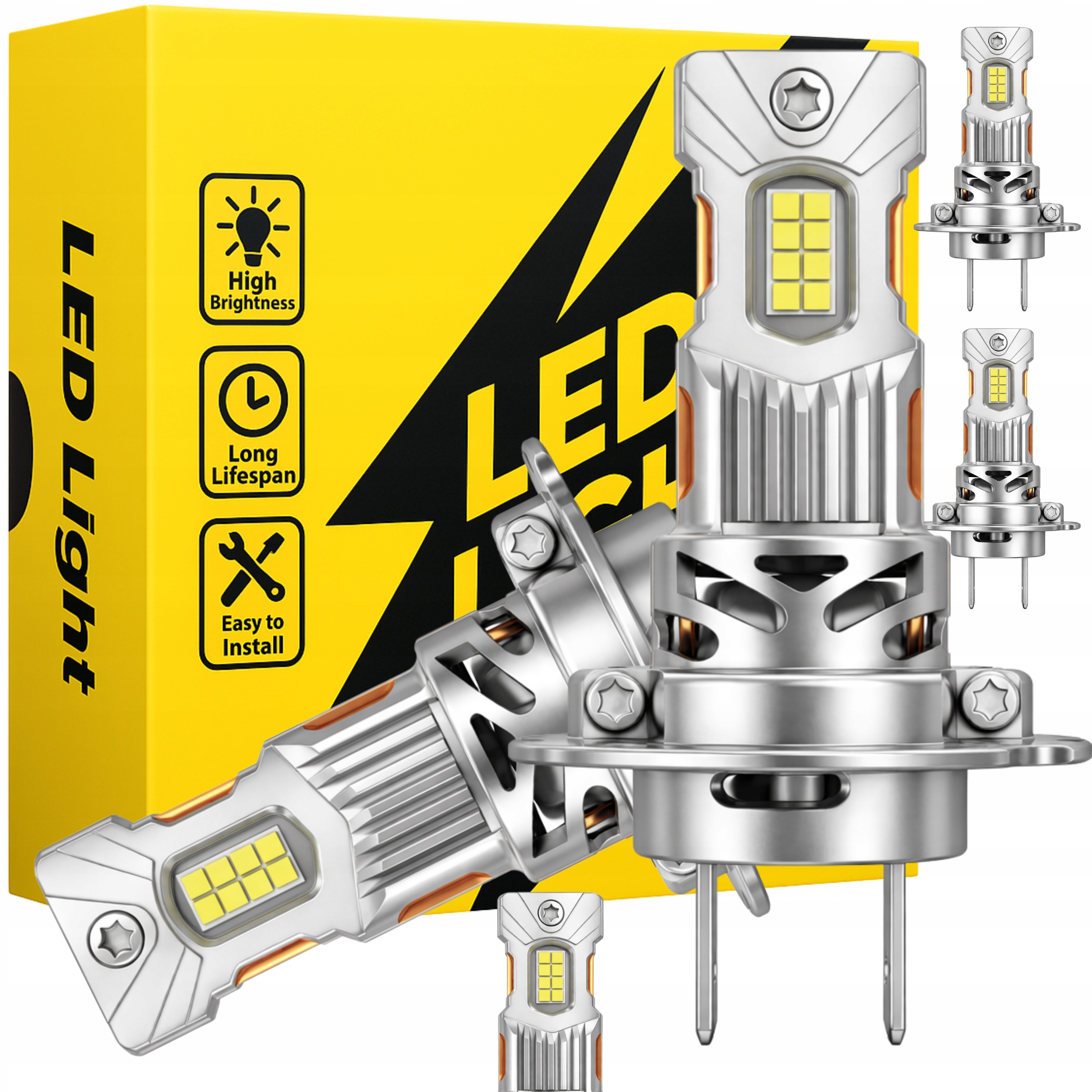 Výkonné Žárovky H7 Led Homologace Canbus Xenon Bílé Retrofit White Ledové