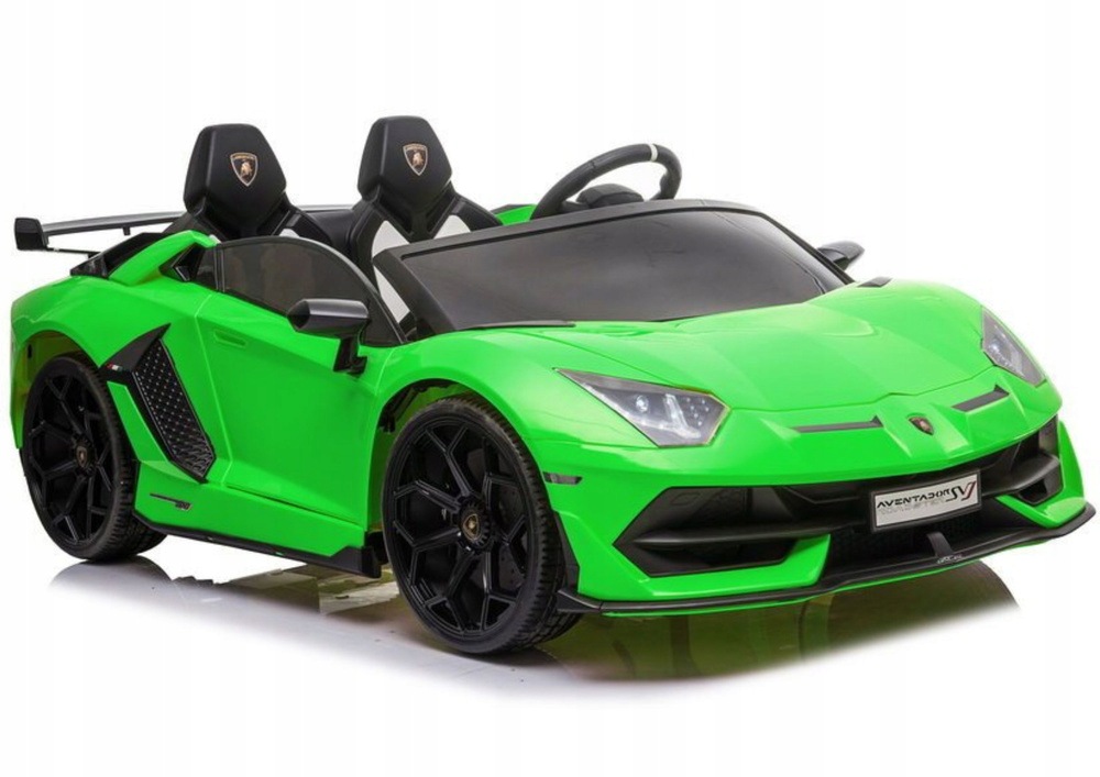 Auto na akumulator Lamborghini Aventador 2x45 W zielony z pilotem dla dziec