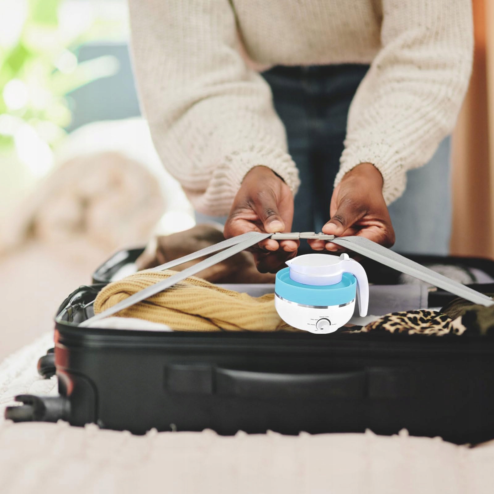 SKŁADANY CZAJNIK, MAŁY CZAJNIK PODRÓŻNY,NA KEMPING Cechy dodatkowe Składany