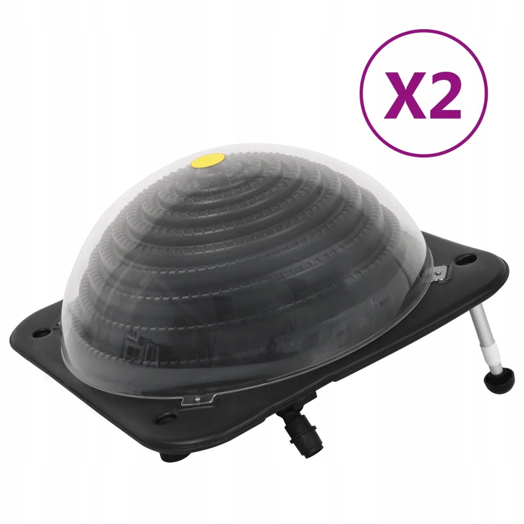 Energeticky úsporný ohřívač bazénu Hdpe 75x75x36 cm, černý