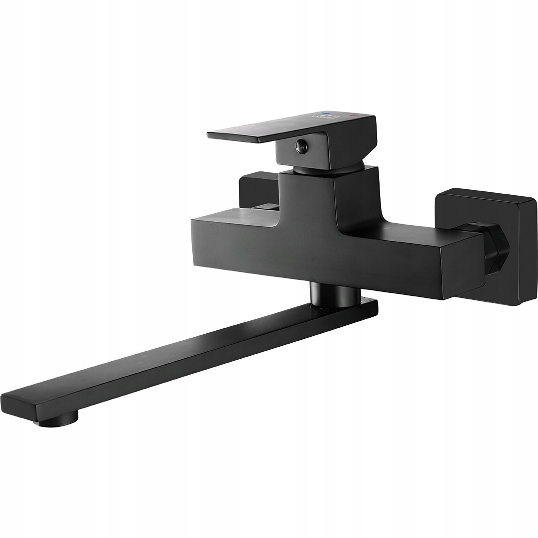 Kvadrato Bateria zlewozmywakowa ścienna Czarny mat