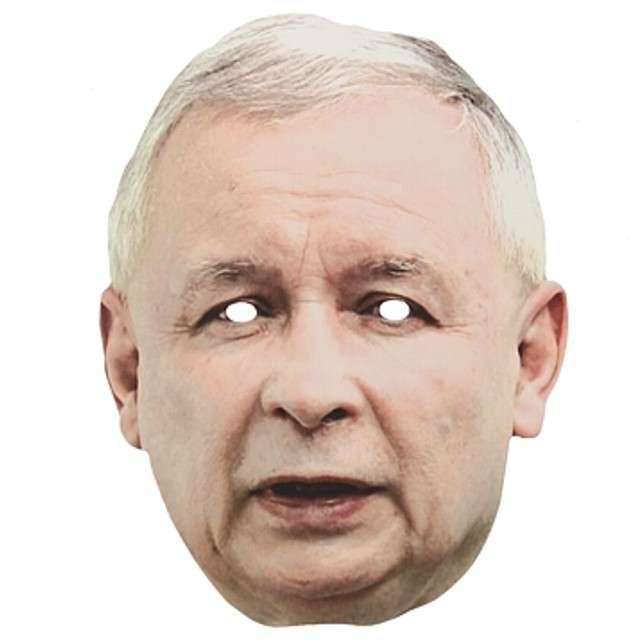 

polityczna Maska papierowa Pis Jarosław Kaczyński