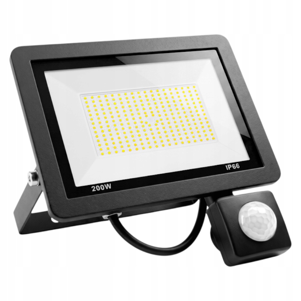Halogenová Led Lampa 200 W S Pohybovým Senzorem Soumraku Reflektor IP66