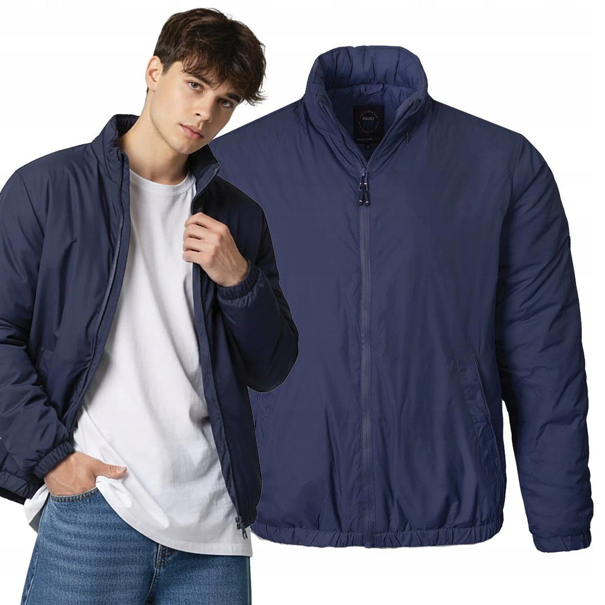 Bomber Pánská přechodová bunda s kapucí Sam Tmavě Modrá L Pako Jeans