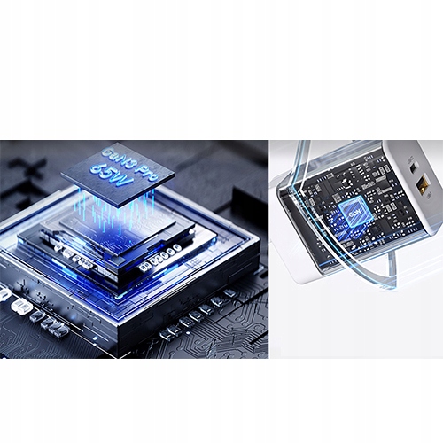 ŁADOWARKA SIECIOWA SZYBKA USB-A USB QC 3.0 65W USB-C PD TYP C DO TELEFONU Kolor biały