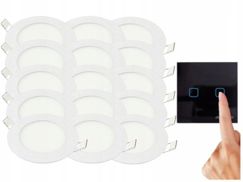 Sada Halogenová Led stropní lampa 3W 15x spínač