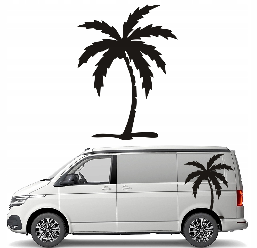 Nálepka Grafika na karavan Přívěs Palma Tropická Palm Tree 90x121,5
