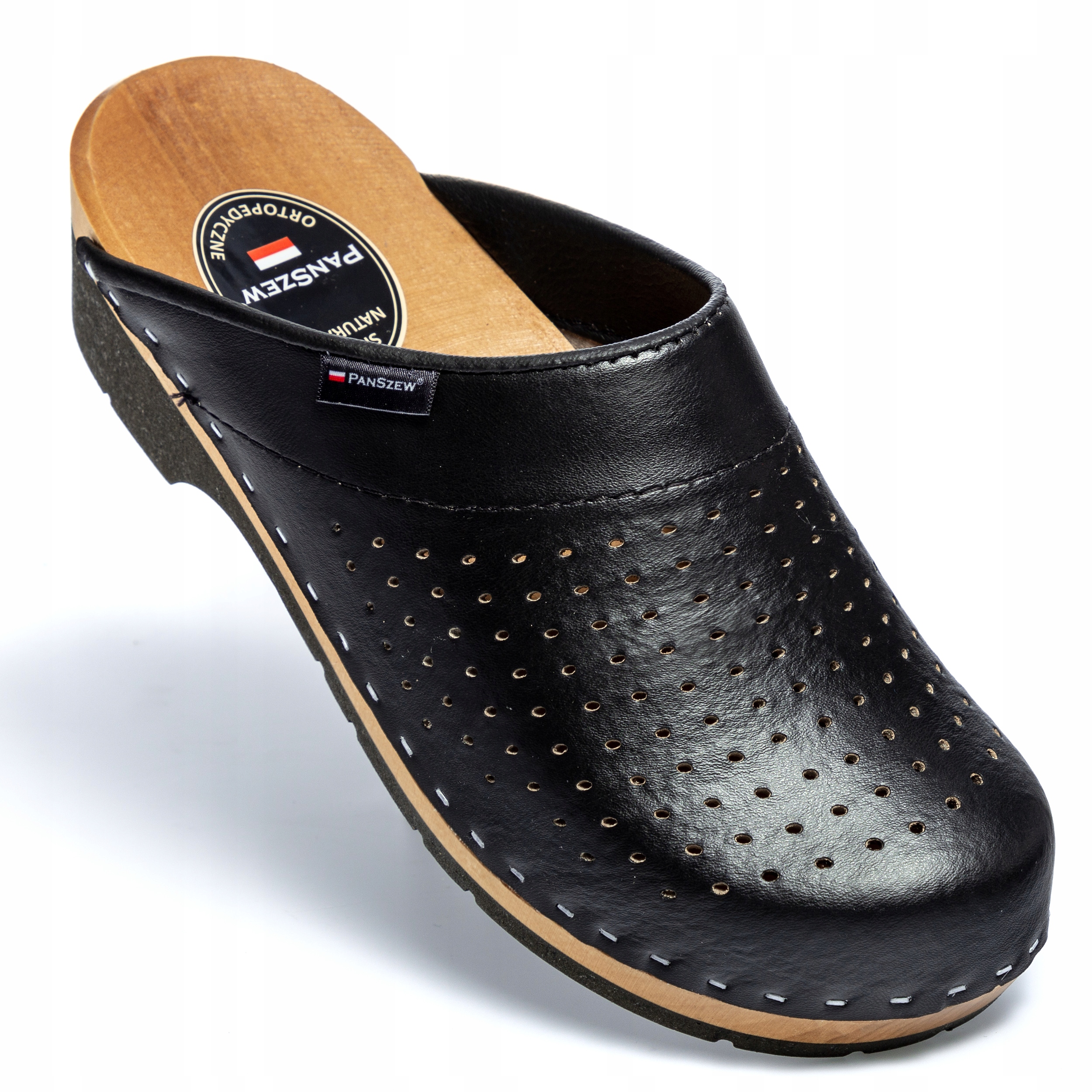 Dřeváky Chodítka pánské kožené Prodyšné 40-46 PanSzew