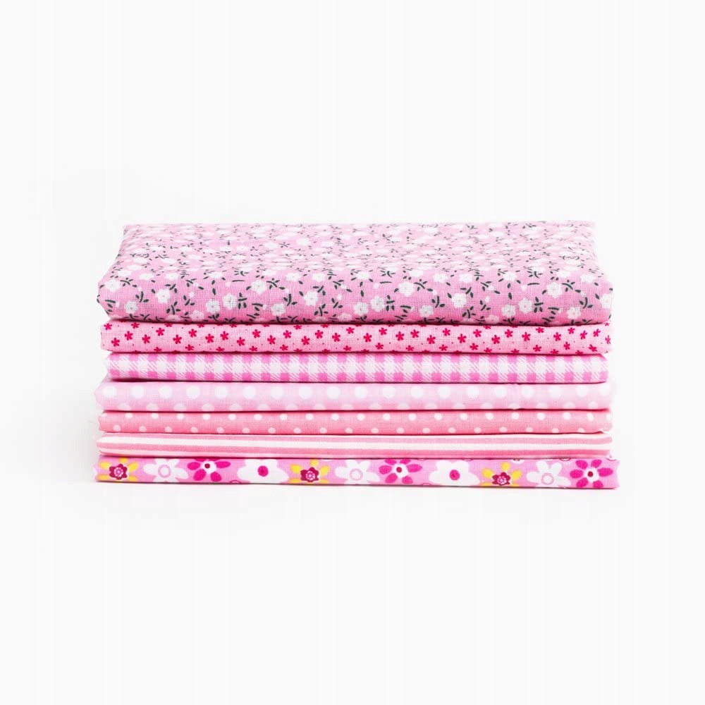 Assorted Cotton Fat Quarter 7Pcs Fabric Bundle for Quilt Sewing DIY