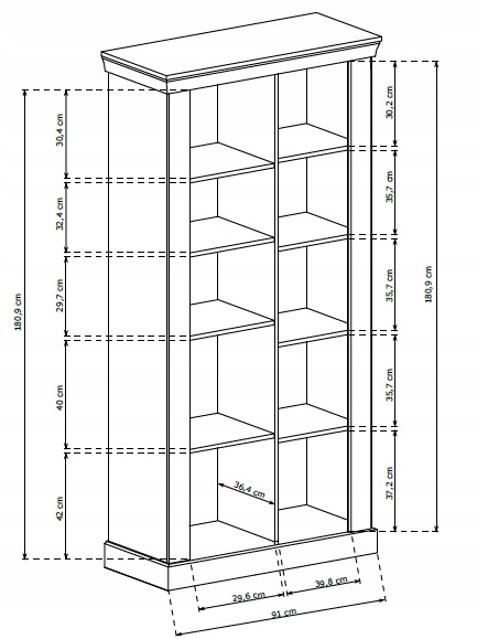 Witryna kredens regał z półkami led ANTICA A10 Kod producenta ANTICAA10