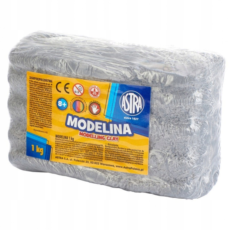 

Astra Modelina 1kg Popielaty Szkolna Gwarancja