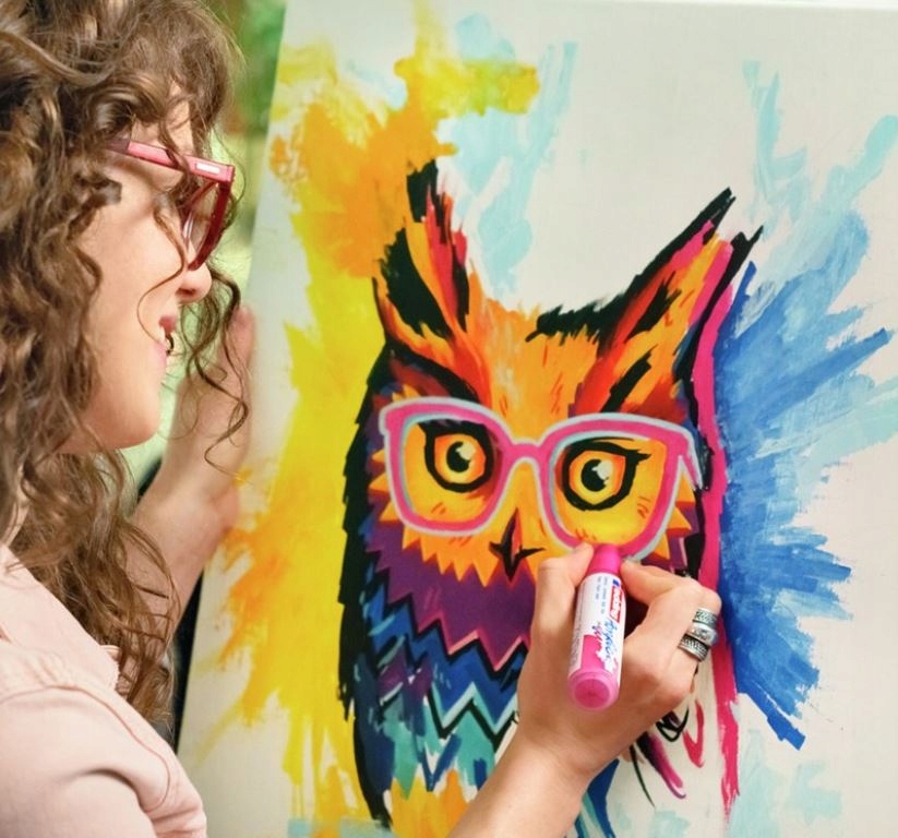 Pisak marker akrylowy Edding 5100 neonowy różowy Kolor różowy