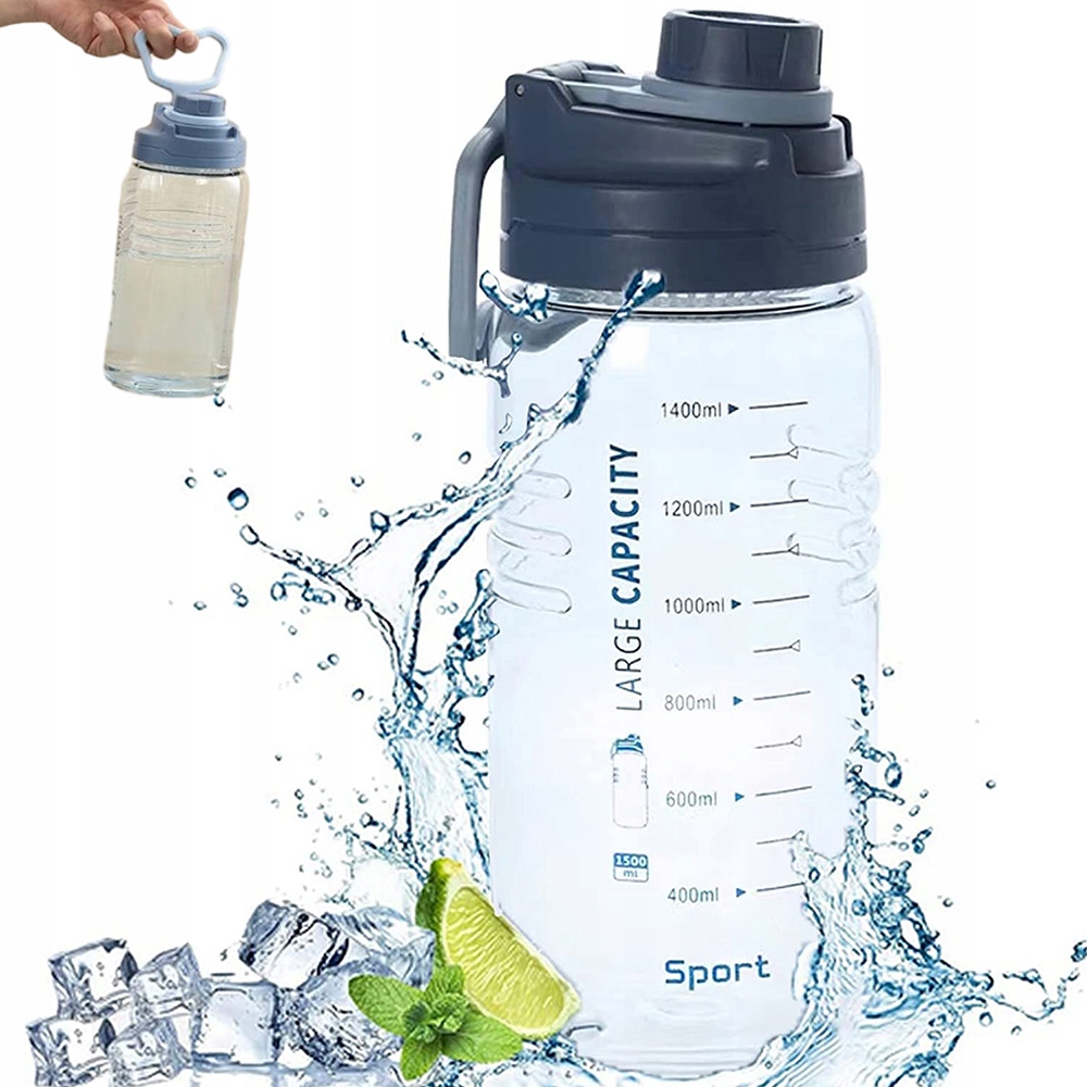 Bidon Butelka Sportowa Niebieski 1,5 L Przenośny