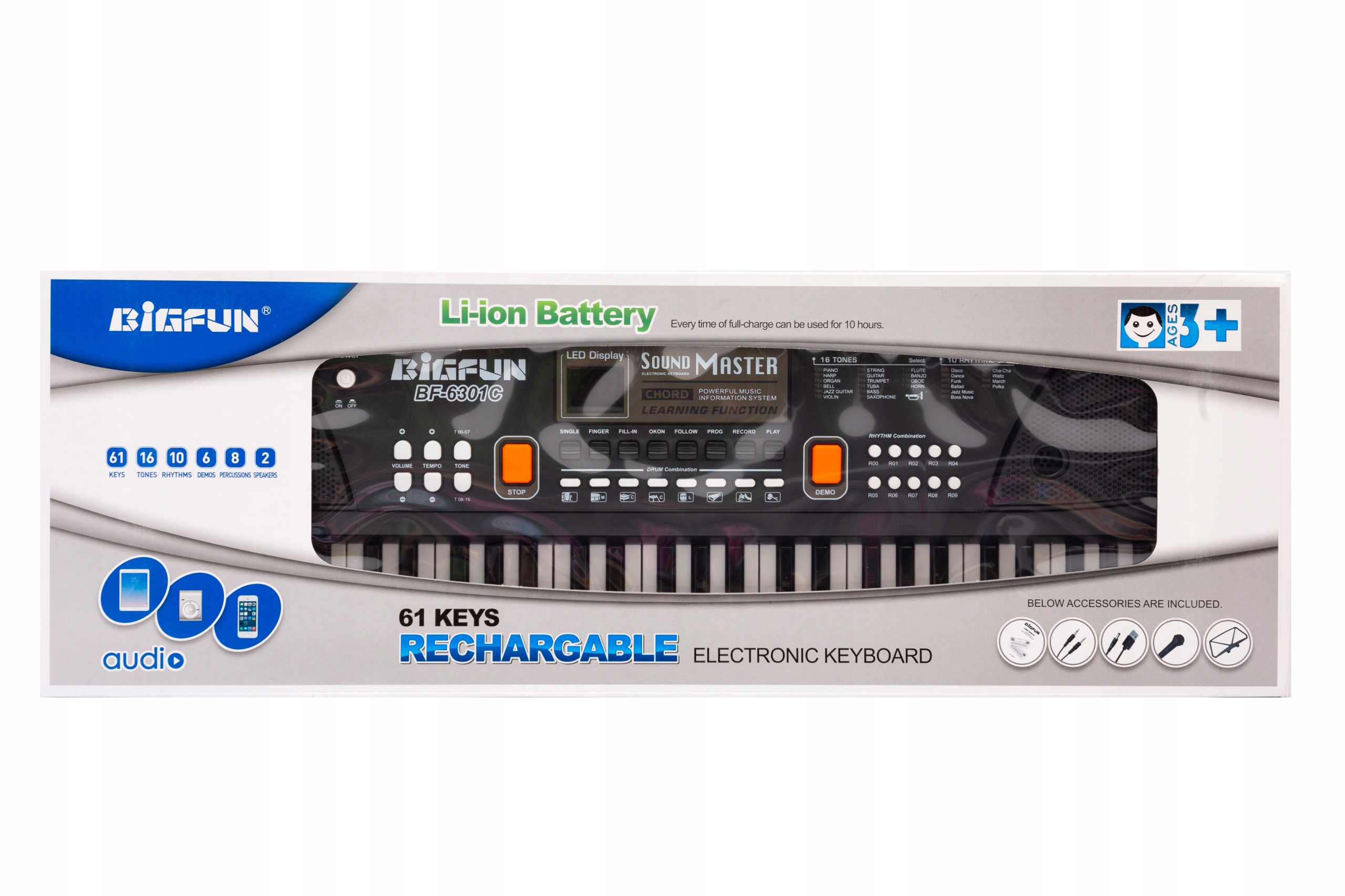 Organki pianinko keyboard z mikrofonem 61 klawiszy