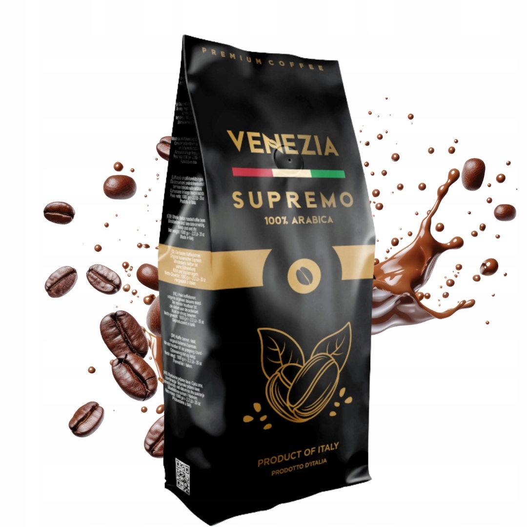 Levně Káva Arabica čerstvě pražená Venezia Supremo 1000 g 1 kg