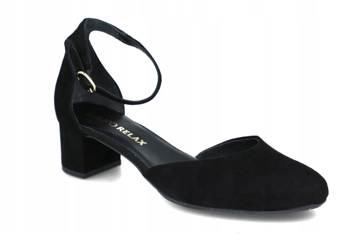 Ryłko lodičky černé Sybilla A4KT2_ _14 velurová kůže podpatek Relax vel. 38,5