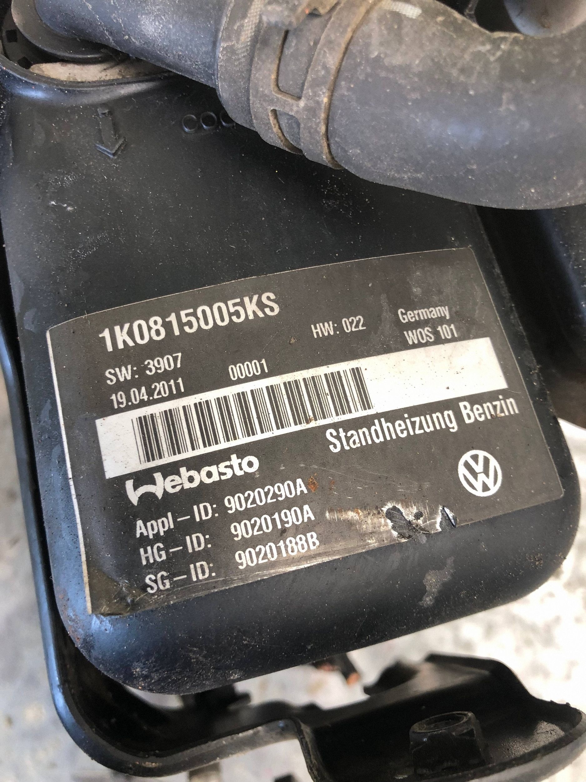 webasto WEBASTO VW GOLF VI KOMBI 1K0815005KS 1K0819150A