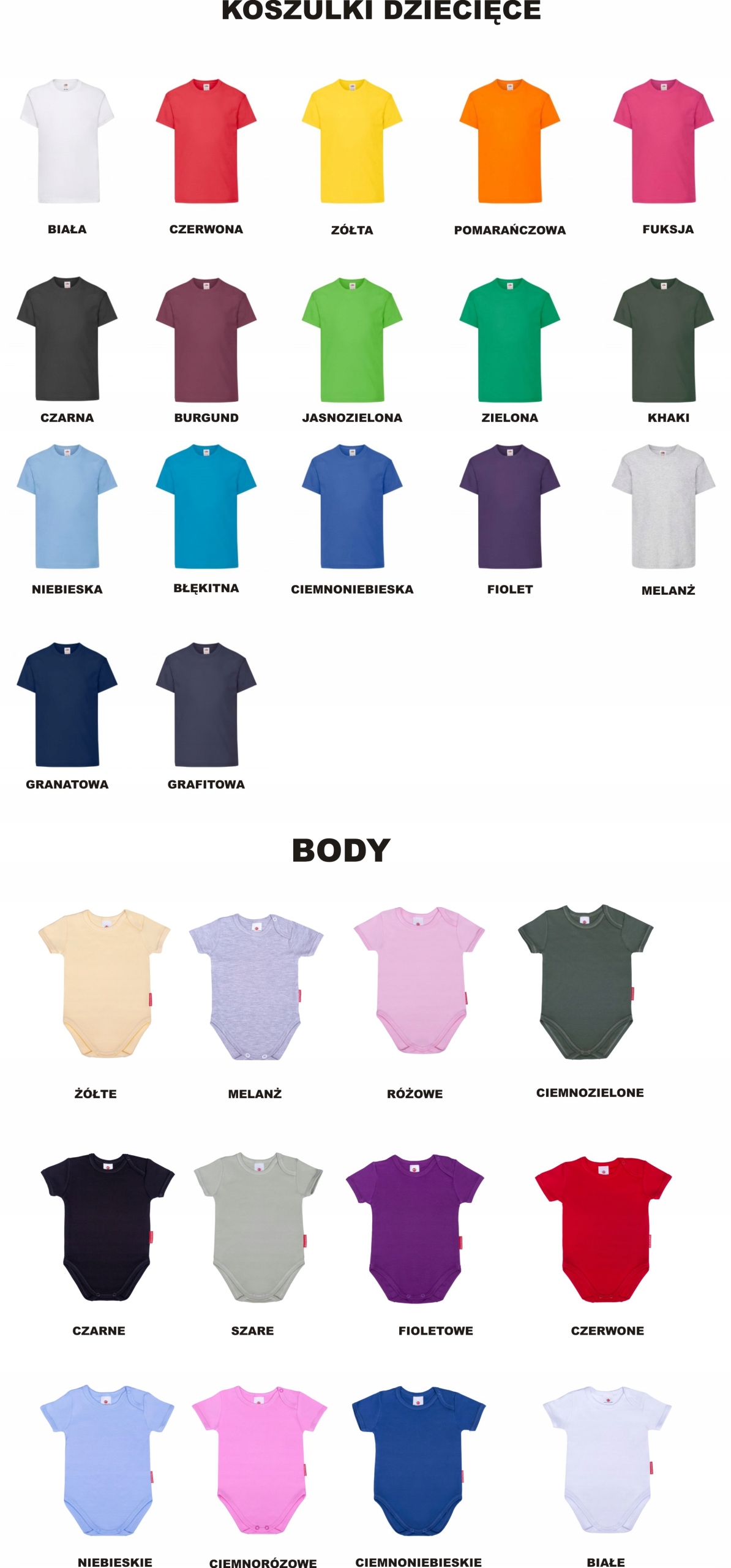 Koszulki dla Rodziny zestaw Różne kolory 9244127662 - Allegro.pl