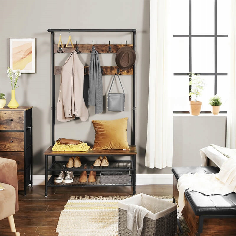 DUŻY PRZEDPOKÓJ GARDEROBA WIESZAK LOFT INDUSTRIAL Wysokość mebla 182.43 cm