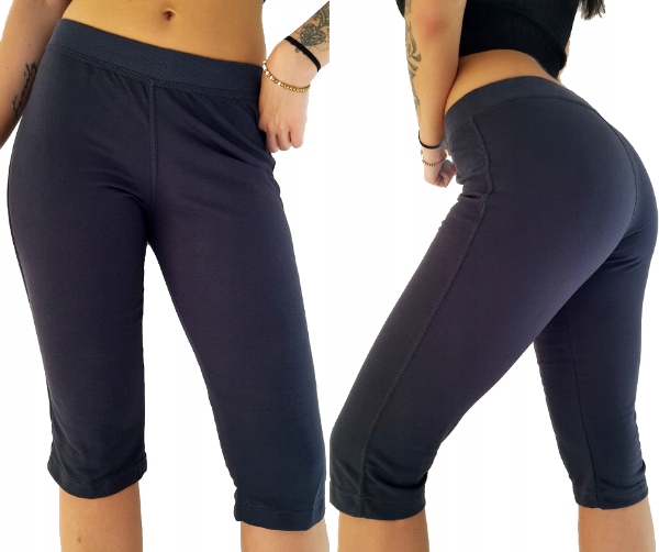 

Spodnie dresowe rybaczki krótkie fitness, 2XL