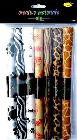 BIBUŁKI SATYNOWE Z NADRUKIEM 25X37CM 7SZT