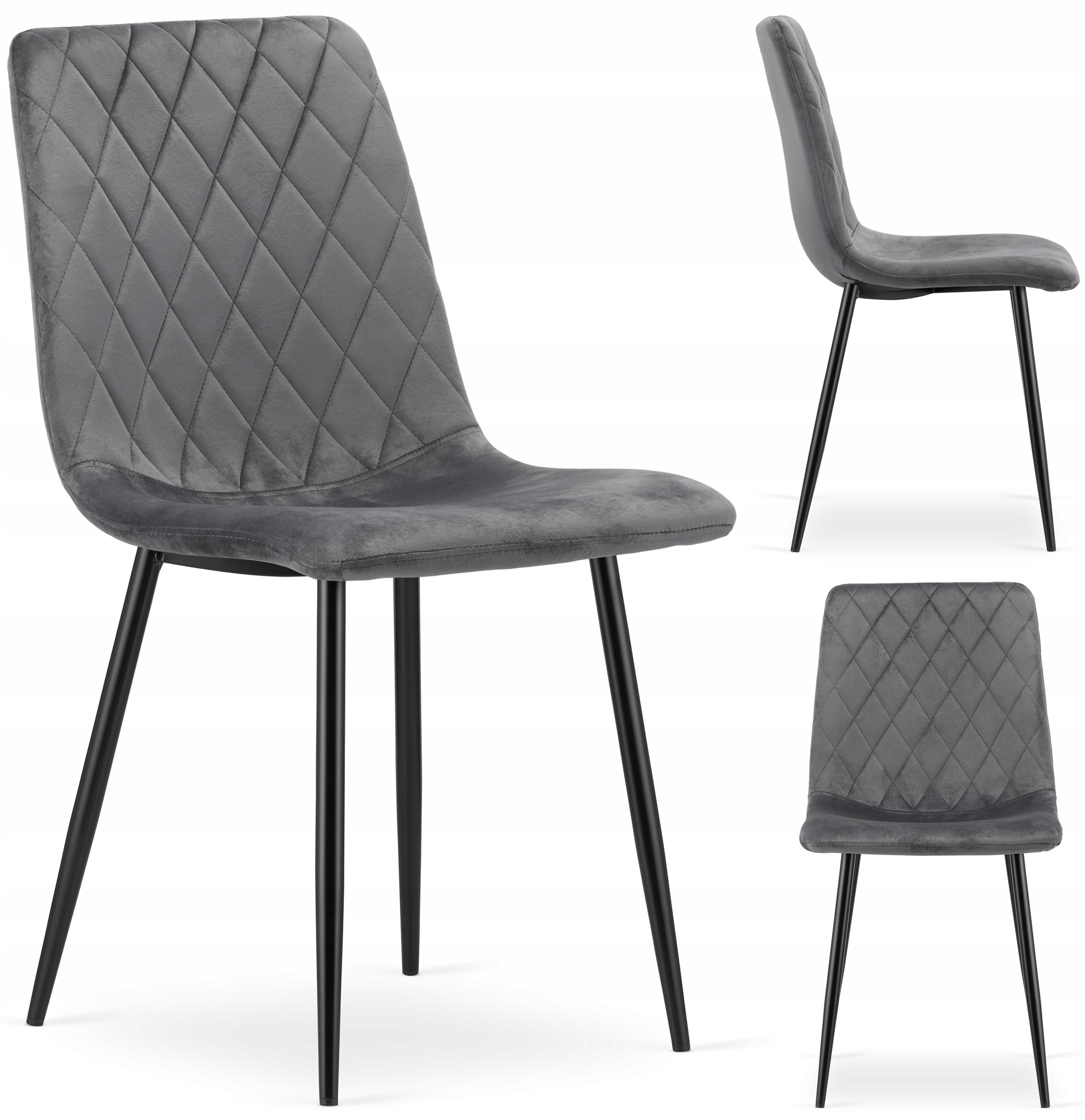 

Krzesło Ample tapicerowane aksamitne Nowoczesne