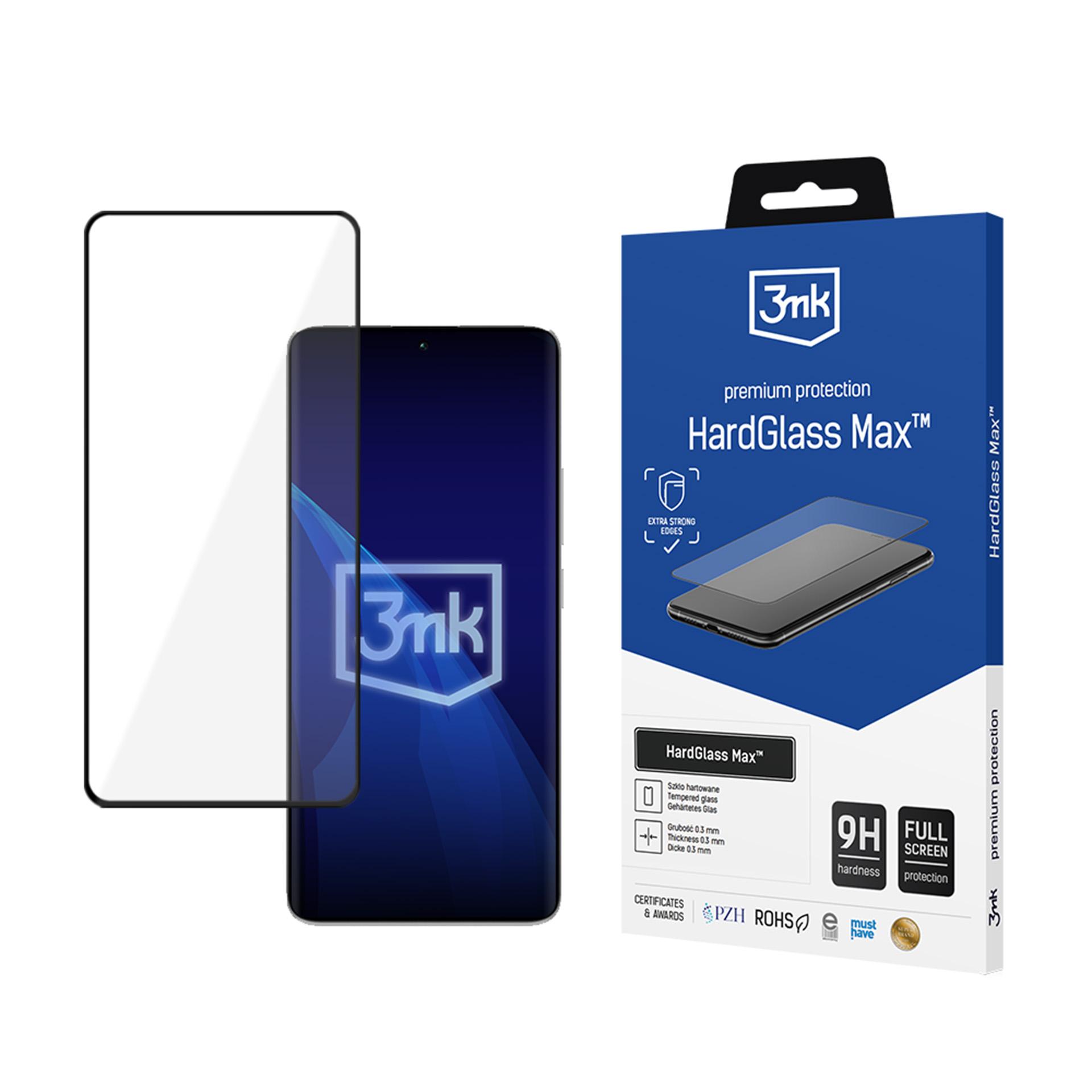 Wzmocnione szkło hartowane na cały ekran 3mk HardGlass Max Black na Note
