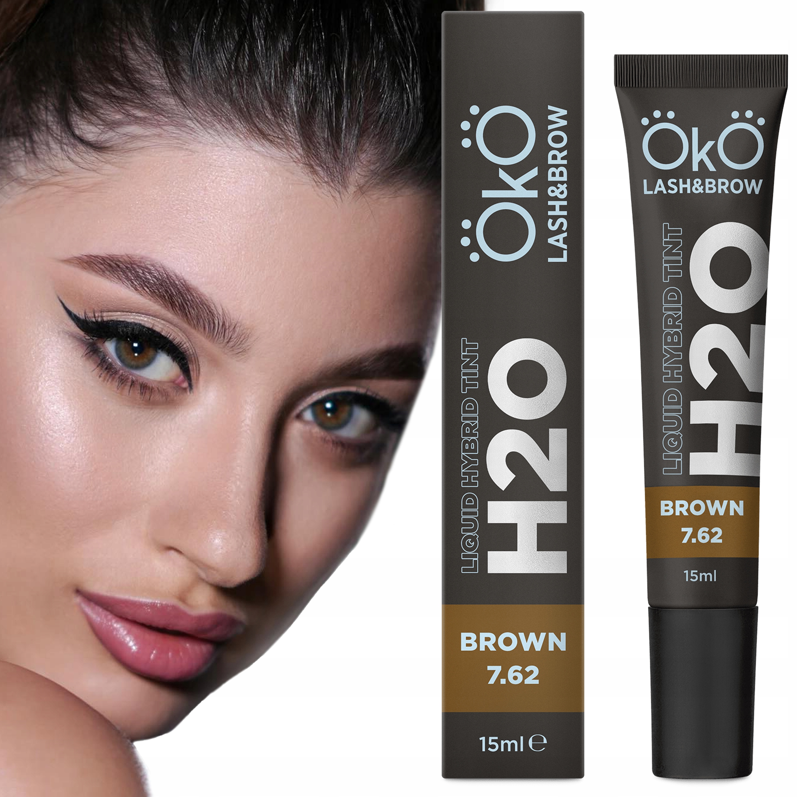 Oko Barva Na Obočí A Řasy Hnědá Brown 7.62 Liquid Hybrid Tint 15 ml