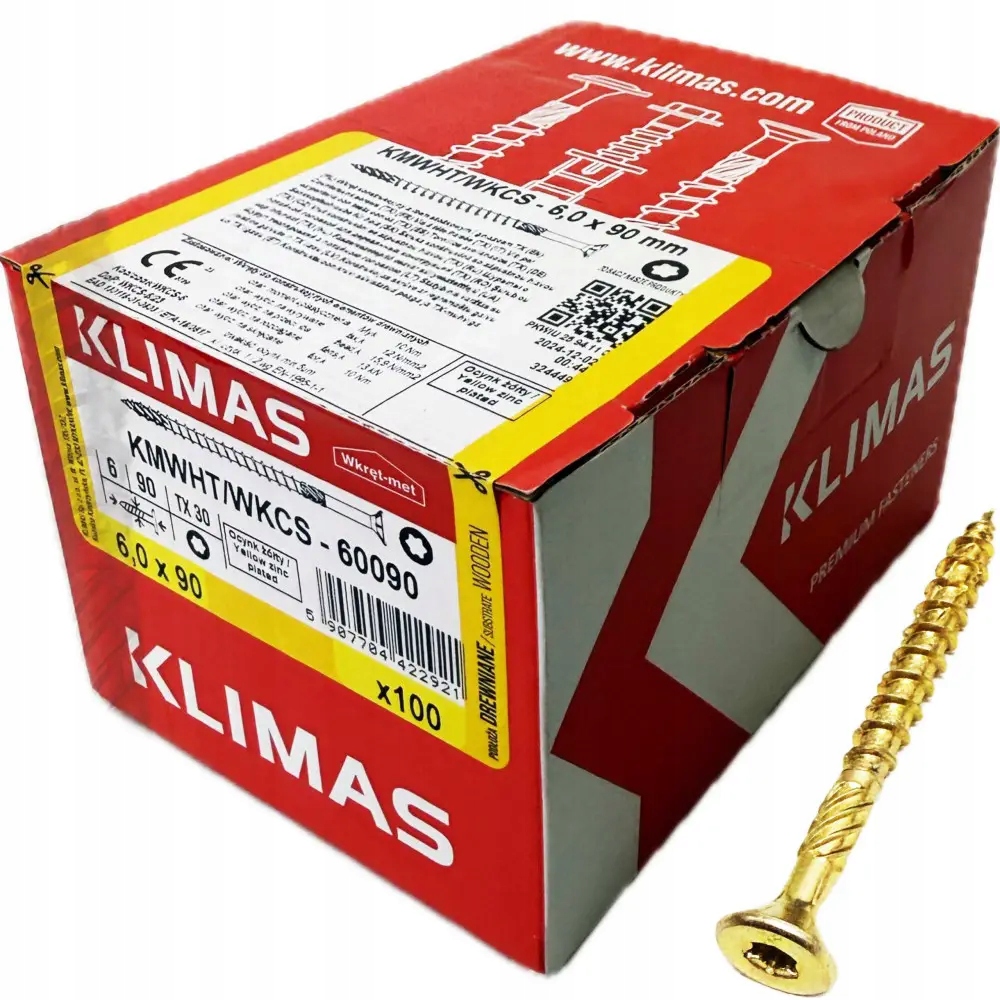 Wkręt-met Konstrukční šroub s kuželovou hlavou Tx Wkcs 8x300 m 50 Ks